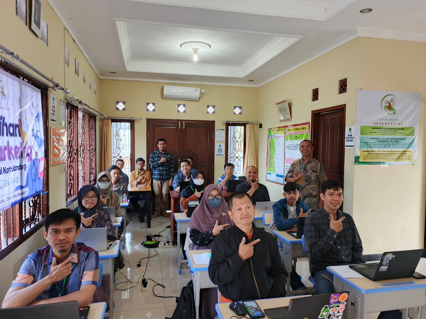 A group of people in a classroom AI-generated content may be incorrect.